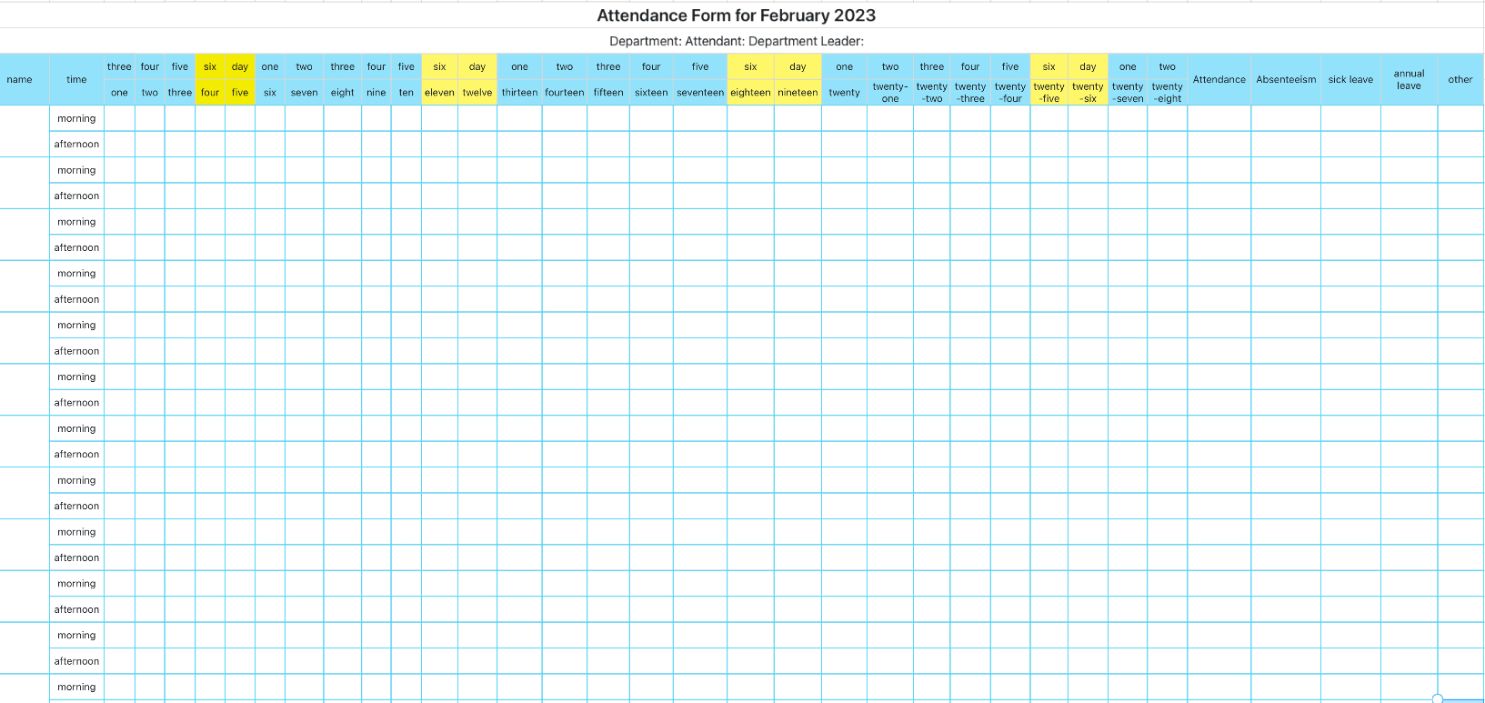 Timesheets 2